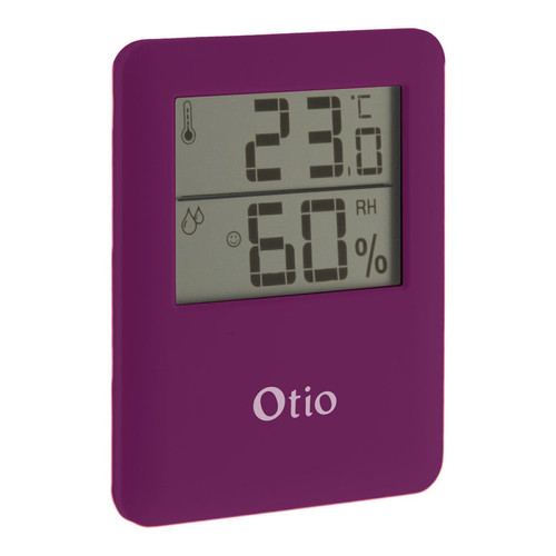 Thermomètres Otio Thermomètre Hygromètre magnétique à écran LCD - Violet - Otio