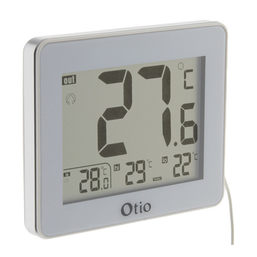 Thermomètres Otio Thermomètre intérieur / Extérieur filaire Blanc - Otio