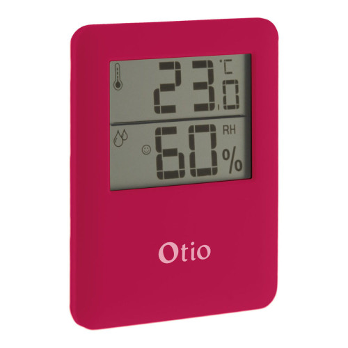 Thermomètres Otio Thermomètre Hygromètre magnétique à écran LCD - Rose - Otio