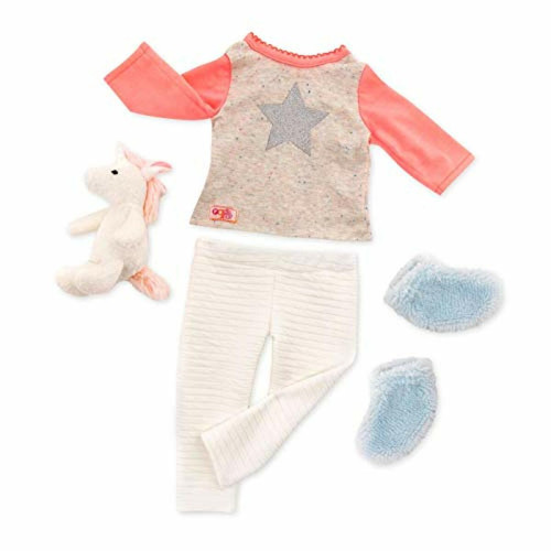 Our Generation - Our generation-Unicorn Wishes- PJ Outfit & Stuffie- Outfit & Accessories for 18 inch Dolls- Ages 3 Years and Up Our Generation  - Poupées & Poupons Our Generation