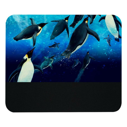 ownta - OWNTA Underwater Cute Penguins Swimming Modèle Tapis de bureau avec tapis de souris, fond en caoutchouc antidérapant imprimé, adapté au bureau et aux jeux ownta  - Tapis de souris