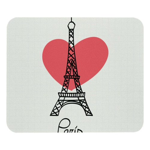 ownta - OWNTA Eiffel Tower with Red Heart-01 Modèle Tapis de bureau avec tapis de souris, fond en caoutchouc antidérapant imprimé, adapté au bureau et aux jeux ownta  - Nos Promotions et Ventes Flash