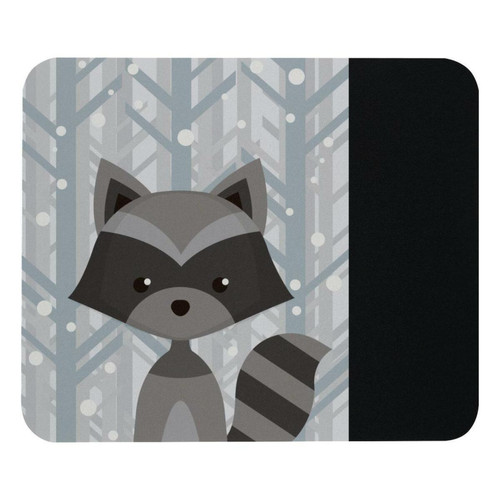 ownta - OWNTA Lovely Raccoon Before Forest-01 Modèle Tapis de bureau avec tapis de souris, fond en caoutchouc antidérapant imprimé, adapté au bureau et aux jeux ownta  - Tapis de souris
