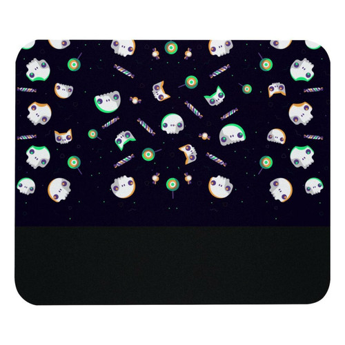 ownta - OWNTA Halloween Colorful Ghost Skull Modèle-01 Modèle Tapis de bureau avec tapis de souris, fond en caoutchouc antidérapant imprimé, adapté au bureau et aux jeux ownta  - Tapis de souris
