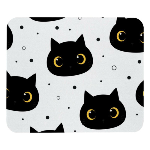 ownta - OWNTA Cute Black Cat Cartoon Modèle Tapis de bureau avec tapis de souris, fond en caoutchouc antidérapant imprimé, adapté au bureau et aux jeux ownta  - Le meilleur de nos Marchands