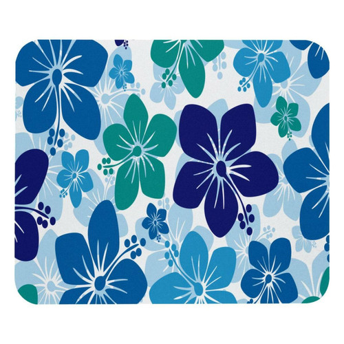 ownta - OWNTA Hawaiian Hibiscus Floral Blue Purple Modèle Tapis de bureau avec tapis de souris, fond en caoutchouc antidérapant imprimé, adapté au bureau et aux jeux ownta  - Le meilleur de nos Marchands