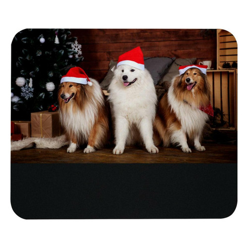 ownta - OWNTA Xmas Christmas Dog Animal Modèle Tapis de bureau avec tapis de souris, fond en caoutchouc antidérapant imprimé, adapté au bureau et aux jeux ownta  - Nos Promotions et Ventes Flash