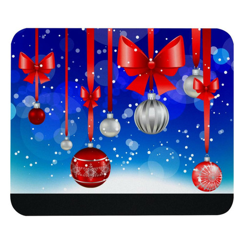 ownta - OWNTA Christmas Hanging Ball with Red Bow Modèle Tapis de bureau avec tapis de souris, fond en caoutchouc antidérapant imprimé, adapté au bureau et aux jeux ownta  - Le meilleur de nos Marchands