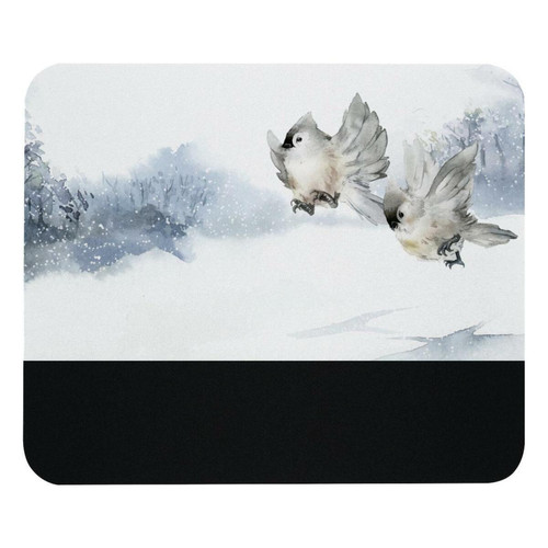 ownta - OWNTA Watercolor Winter Birds-01 Modèle Tapis de bureau avec tapis de souris, fond en caoutchouc antidérapant imprimé, adapté au bureau et aux jeux ownta  - Le meilleur de nos Marchands