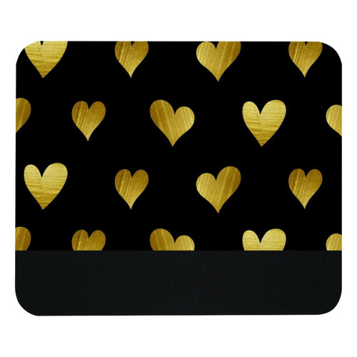 ownta - OWNTA Golden Hearts Seamless Modèle Tapis de bureau avec tapis de souris, fond en caoutchouc antidérapant imprimé, adapté au bureau et aux jeux ownta  - Tapis de souris