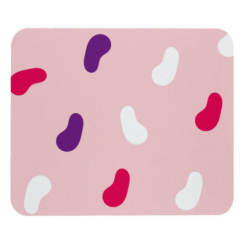 ownta - OWNTA White Purple Rosy Print Pink Background Modèle Tapis de bureau avec tapis de souris, fond en caoutchouc antidérapant imprimé, adapté au bureau et aux jeux ownta  - Nos Promotions et Ventes Flash