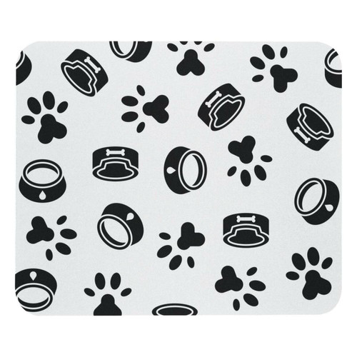 ownta - OWNTA Dog Dish Paw Foot Print Black Modèle Tapis de bureau avec tapis de souris, fond en caoutchouc antidérapant imprimé, adapté au bureau et aux jeux ownta  - Le meilleur de nos Marchands