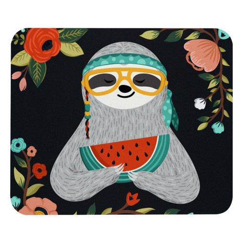 ownta - OWNTA Hipster Sloth Summer Modèle Tapis de bureau avec tapis de souris, fond en caoutchouc antidérapant imprimé, adapté au bureau et aux jeux ownta  - Périphériques, réseaux et wifi