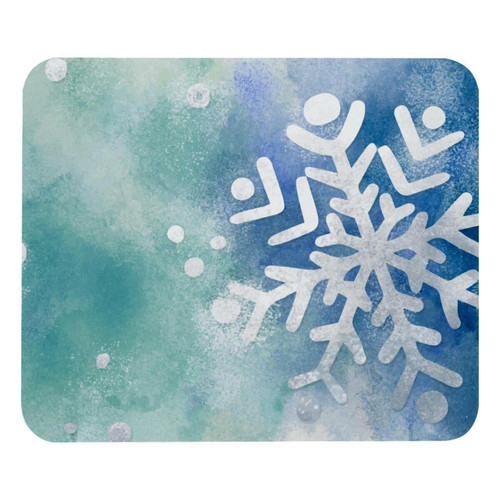 ownta - OWNTA Snowflake Winter Blue Modèle Tapis de bureau avec tapis de souris, fond en caoutchouc antidérapant imprimé, adapté au bureau et aux jeux ownta  - Périphériques, réseaux et wifi