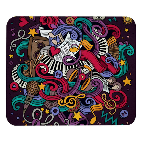 ownta - OWNTA Musical Piano Notes Modèle Tapis de bureau avec tapis de souris, fond en caoutchouc antidérapant imprimé, adapté au bureau et aux jeux ownta  - Tapis de souris