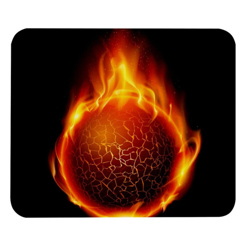 ownta - OWNTA the Burning Fire Basketball Modèle Tapis de bureau avec tapis de souris, fond en caoutchouc antidérapant imprimé, adapté au bureau et aux jeux ownta  - Tapis de souris