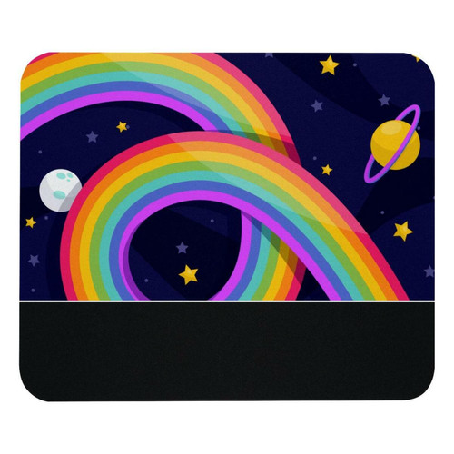 ownta - OWNTA Rainbow Stars Modèle Tapis de bureau avec tapis de souris, fond en caoutchouc antidérapant imprimé, adapté au bureau et aux jeux ownta  - Périphériques, réseaux et wifi
