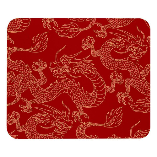 ownta - OWNTA China Myth Golden Dragon Red Modèle Tapis de bureau avec tapis de souris, fond en caoutchouc antidérapant imprimé, adapté au bureau et aux jeux ownta  - Nos Promotions et Ventes Flash