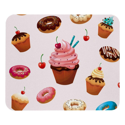 ownta - OWNTA Delicious Desserts Donuts Cake Modèle Tapis de bureau avec tapis de souris, fond en caoutchouc antidérapant imprimé, adapté au bureau et aux jeux ownta  - Nos Promotions et Ventes Flash