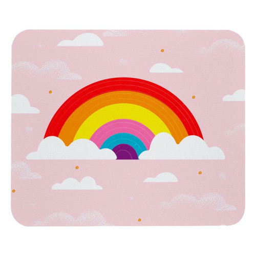 Tapis de souris ownta OWNTA Rainbow Pink Modèle Tapis de bureau avec tapis de souris, fond en caoutchouc antidérapant imprimé, adapté au bureau et aux jeux
