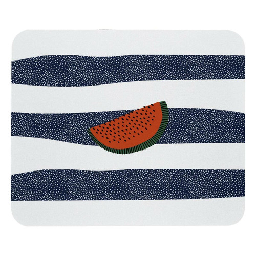 ownta - OWNTA Watermelon on Dark Blue & White Stripe Modèle Tapis de bureau avec tapis de souris, fond en caoutchouc antidérapant imprimé, adapté au bureau et aux jeux ownta  - Tapis de souris