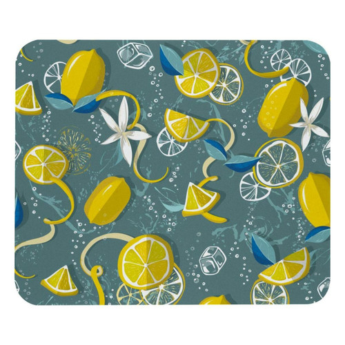 ownta - OWNTA Lemon Modèle Fruit Modèle Tapis de bureau avec tapis de souris, fond en caoutchouc antidérapant imprimé, adapté au bureau et aux jeux ownta  - Tapis de souris