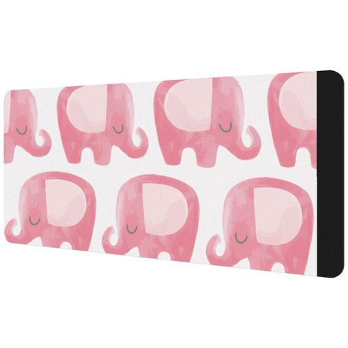 ownta - OWNTA Elephant Pink Animal Sous-main de bureau étendu rectangulaire à motif de 15,7 x 35,2 pouces avec fond en caoutchouc antidérapant, adapté au bureau à domicile, tapis de bureau, tapis de jeu, tapis de souris de jeu ownta  - Nos Promotions et Ventes Flash