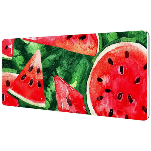 ownta - OWNTA Red Watermelon Sous-main de bureau étendu rectangulaire à motif de 15,7 x 35,2 pouces avec fond en caoutchouc antidérapant, adapté au bureau à domicile, tapis de bureau, tapis de jeu, tapis de souris de jeu ownta  - Tapis de souris