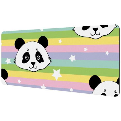ownta - OWNTA Rainbow Panda Sous-main de bureau étendu rectangulaire à motif de 15,7 x 35,2 pouces avec fond en caoutchouc antidérapant, adapté au bureau à domicile, tapis de bureau, tapis de jeu, tapis de souris de jeu ownta  - Nos Promotions et Ventes Flash