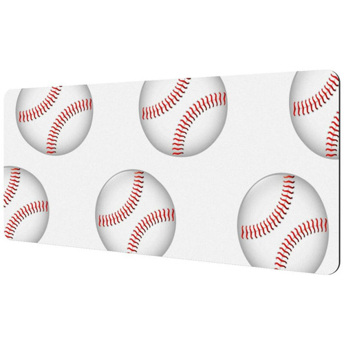 ownta - OWNTA Baseball Ball Seamless Sous-main de bureau étendu rectangulaire à motif de 15,7 x 35,2 pouces avec fond en caoutchouc antidérapant, adapté au bureau à domicile, tapis de bureau, tapis de jeu, tapis de souris de jeu ownta  - Nos Promotions et Ventes Flash