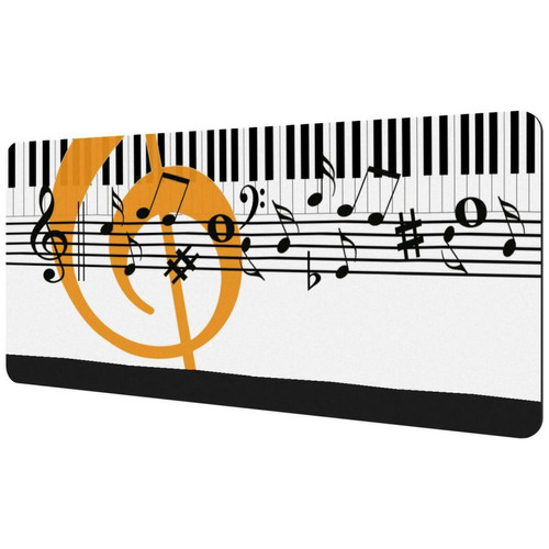 ownta - OWNTA Piano Music (2) Sous-main de bureau étendu rectangulaire à motif de 15,7 x 35,2 pouces avec fond en caoutchouc antidérapant, adapté au bureau à domicile, tapis de bureau, tapis de jeu, tapis de souris de jeu ownta  - Nos Promotions et Ventes Flash