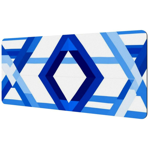 ownta - OWNTA Israeli Flag Sous-main de bureau étendu rectangulaire à motif de 15,7 x 35,2 pouces avec fond en caoutchouc antidérapant, adapté au bureau à domicile, tapis de bureau, tapis de jeu, tapis de souris de jeu ownta  - Le meilleur de nos Marchands