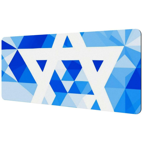 ownta - OWNTA Israeli Flag Sous-main de bureau étendu rectangulaire à motif de 15,7 x 35,2 pouces avec fond en caoutchouc antidérapant, adapté au bureau à domicile, tapis de bureau, tapis de jeu, tapis de souris de jeu ownta  - Périphériques, réseaux et wifi