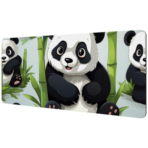 ownta - OWNTA Panda Sous-main de bureau étendu rectangulaire à motif de 15,7 x 35,2 pouces avec fond en caoutchouc antidérapant, adapté au bureau à domicile, tapis de bureau, tapis de jeu, tapis de souris de jeu ownta  - Nos Promotions et Ventes Flash