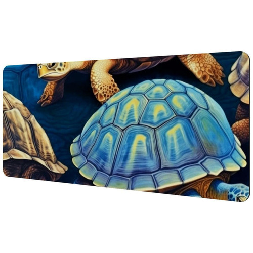 ownta - OWNTA Sea Turtle Sous-main de bureau étendu rectangulaire à motif de 15,7 x 35,2 pouces avec fond en caoutchouc antidérapant, adapté au bureau à domicile, tapis de bureau, tapis de jeu, tapis de souris de jeu ownta  - Le meilleur de nos Marchands