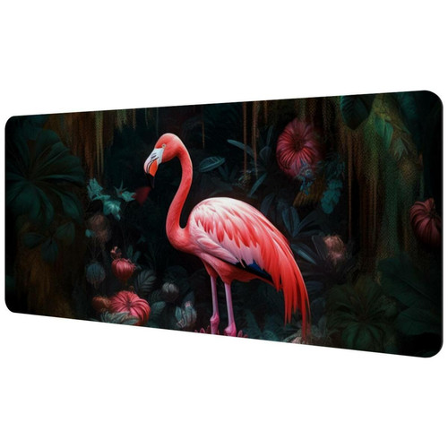 ownta - OWNTA Flamingo Sous-main de bureau étendu rectangulaire à motif de 15,7 x 35,2 pouces avec fond en caoutchouc antidérapant, adapté au bureau à domicile, tapis de bureau, tapis de jeu, tapis de souris de jeu ownta  - Nos Promotions et Ventes Flash