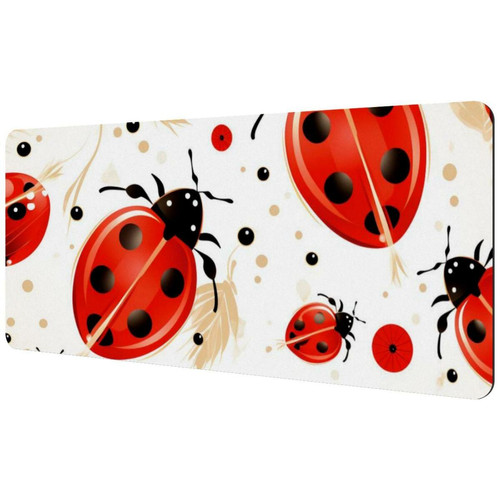 ownta - OWNTA Ladybug Sous-main de bureau étendu rectangulaire à motif de 15,7 x 35,2 pouces avec fond en caoutchouc antidérapant, adapté au bureau à domicile, tapis de bureau, tapis de jeu, tapis de souris de jeu ownta  - Le meilleur de nos Marchands