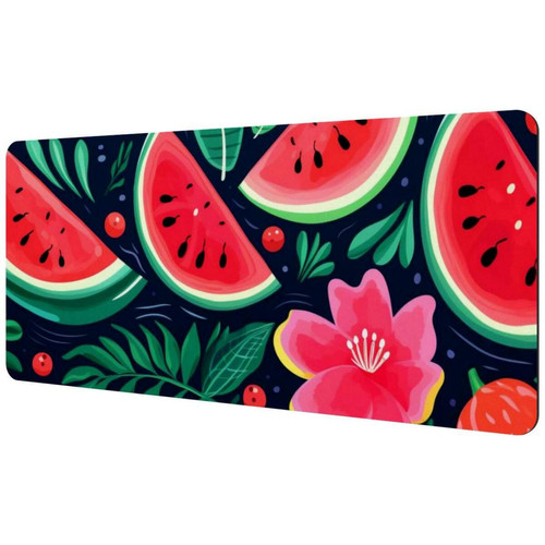 ownta - OWNTA Watermelon Sous-main de bureau étendu rectangulaire à motif de 15,7 x 35,2 pouces avec fond en caoutchouc antidérapant, adapté au bureau à domicile, tapis de bureau, tapis de jeu, tapis de souris de jeu ownta - Tapis de souris
