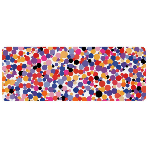 ownta - OWNTA Colorful Dotted Abstract Background Grand tapis de bureau à motif : tapis de jeu rectangulaire étendu de 11,8 x 31,3 pouces avec fond en caoutchouc antidérapant - adapté au bureau à domicile - grand tapis de souris ownta  - Tapis de souris
