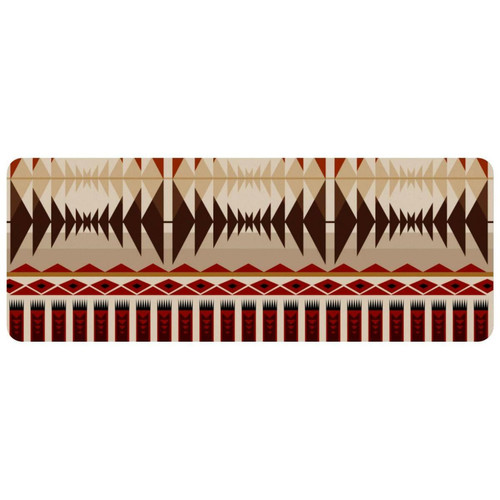 ownta - OWNTA Native American Grand tapis de bureau à motif : tapis de jeu rectangulaire étendu de 11,8 x 31,3 pouces avec fond en caoutchouc antidérapant - adapté au bureau à domicile - grand tapis de souris ownta  - Tapis de souris