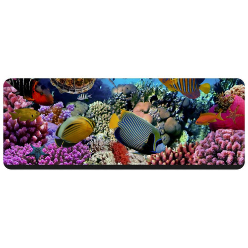 ownta - OWNTA Underwater Sea Turtle Coral Fishes Grand tapis de bureau à motif : tapis de jeu rectangulaire étendu de 11,8 x 31,3 pouces avec fond en caoutchouc antidérapant - adapté au bureau à domicile - grand tapis de souris ownta  - Le meilleur de nos Marchands