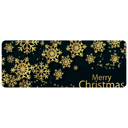 ownta - OWNTA Dark Green Christmas Golden Snowflake Grand tapis de bureau à motif : tapis de jeu rectangulaire étendu de 11,8 x 31,3 pouces avec fond en caoutchouc antidérapant - adapté au bureau à domicile - grand tapis de souris ownta  - Nos Promotions et Ventes Flash