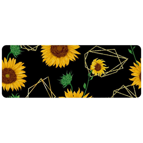 ownta - OWNTA Beautiful Sunflower Grand tapis de bureau à motif : tapis de jeu rectangulaire étendu de 11,8 x 31,3 pouces avec fond en caoutchouc antidérapant - adapté au bureau à domicile - grand tapis de souris ownta  - Le meilleur de nos Marchands