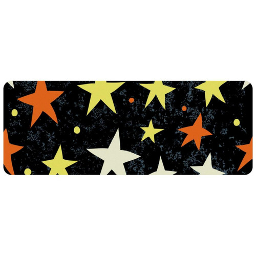 ownta - OWNTA Colorful Stars on Black Background Grand tapis de bureau à motif : tapis de jeu rectangulaire étendu de 11,8 x 31,3 pouces avec fond en caoutchouc antidérapant - adapté au bureau à domicile - grand tapis de souris ownta  - Nos Promotions et Ventes Flash