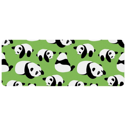 ownta - OWNTA Chinese Panda Pattern Green Background Grand tapis de bureau à motif : tapis de jeu rectangulaire étendu de 11,8 x 31,3 pouces avec fond en caoutchouc antidérapant - adapté au bureau à domicile - grand tapis de souris ownta  - Périphériques, réseaux et wifi