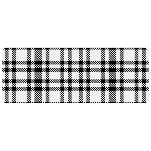 ownta - OWNTA White & Black Scottish Plaid Grand tapis de bureau à motif : tapis de jeu rectangulaire étendu de 11,8 x 31,3 pouces avec fond en caoutchouc antidérapant - adapté au bureau à domicile - grand tapis de souris ownta  - Périphériques, réseaux et wifi