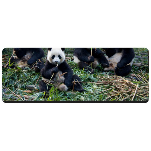 ownta - OWNTA Cute Pandas Eatting Bamboo Grand tapis de bureau à motif : tapis de jeu rectangulaire étendu de 11,8 x 31,3 pouces avec fond en caoutchouc antidérapant - adapté au bureau à domicile - grand tapis de souris ownta  - Périphériques, réseaux et wifi