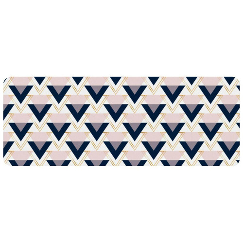 ownta - OWNTA Mordern Colorful Triangle Pattern_TriangleGrand tapis de bureau à motif : tapis de jeu rectangulaire étendu de 11,8 x 31,3 pouces avec fond en caoutchouc antidérapant - adapté au bureau à domicile - grand tapis de souris ownta  - Tapis de souris
