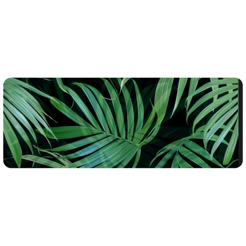 ownta - OWNTA Tropical Palm Leaves Grand tapis de bureau à motif : tapis de jeu rectangulaire étendu de 11,8 x 31,3 pouces avec fond en caoutchouc antidérapant - adapté au bureau à domicile - grand tapis de souris ownta  - Le meilleur de nos Marchands