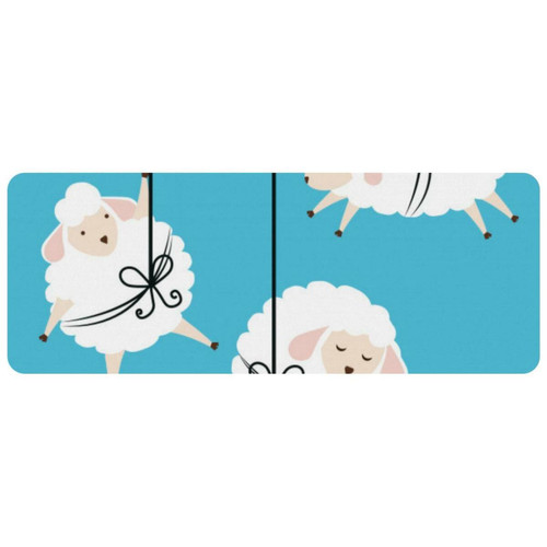 ownta - OWNTA Sheep Sweet Dreams Design Grand tapis de bureau à motif : tapis de jeu rectangulaire étendu de 11,8 x 31,3 pouces avec fond en caoutchouc antidérapant - adapté au bureau à domicile - grand tapis de souris ownta  - Le meilleur de nos Marchands
